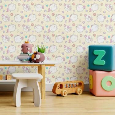 Imagem de Papel De Parede Adesivo Unicórnios N09027 0,58x2,5M - Adesivo BR