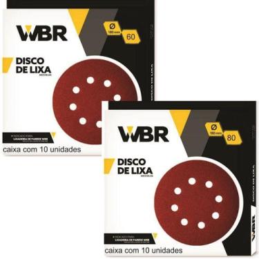 Imagem de kit Disco De Lixa 225mm 20 Peças Sendo 1cx 60 E 1 Cx 80 - WBR