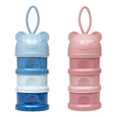 Imagem de Dois Potes Empilháveis Porta Leite Em Pó Snack Buba - Buda