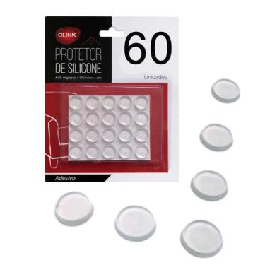 Imagem de Protetor de Silicone Redondo 60pçs pingo 1CM  anti-impacto - Clink