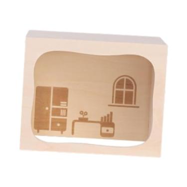 Imagem de Generic Casa de madeira para hamster, acessórios para gaiolas, cabine de esconderijo, brinquedo de exploração, túnel para animais de estimação pequenos para