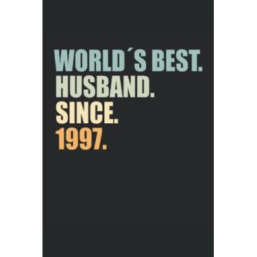 Imagem de Best husband since 1997 since 1997 married married marriage hired wedding day notebook 6x9 (about A5) 120 pages lined: notebook 120 pages lined for the office, school and university or university