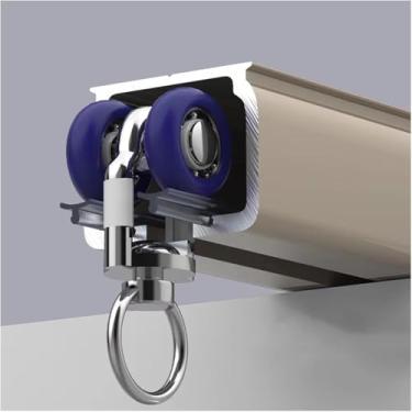Imagem de Suporte de teto para cortina resistente, para casa, comercial, divisor de sala de trilho de cortina extra longo e reto, haste de cortina de 2 mm de espessura para estudo de quarto de sala de