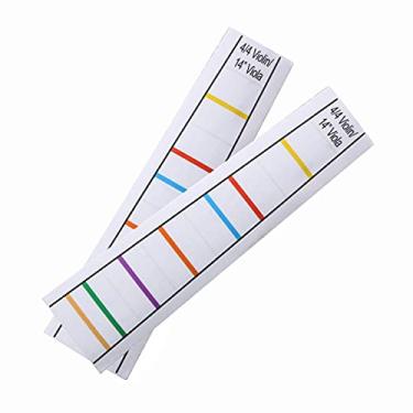 Imagem de 2 folhas transparentes para violino 4/4 guia de dedo guia de dedo decalque marcador de etiqueta acessório para prática de violoncelo iniciantes