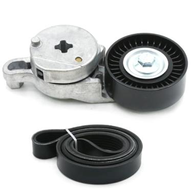 Imagem de ZUDKSUY Kit de transmissão de correia serpentina do motor com tensor de correia tensora e correia serpentina substituição do tensor da correia de transmissão do motor para Toyota Camry 2012-2017 L4