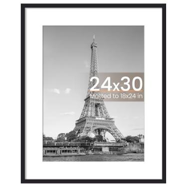 Imagem de Moldura para quebra-cabeça upsimples de 61 x 76,2 cm, exibição de imagens de 45,7 x 61 com paspatur ou 61 x 76,2 cm sem paspatur, galeria de parede, pôster, preto, 1 unidade