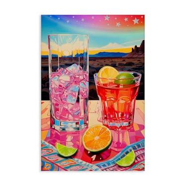 Imagem de Stupell Industries Arte de parede em tela Cocktails at Sunset View por Jess Stempel, 40 x 61 cm