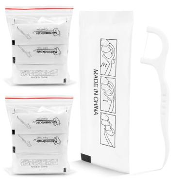 Imagem de HOFASON 200 palitos de fio dental embalados individualmente a granel, fio dental para viagem, cuidados bucais, limpeza de dentes para hotel, restaurante, escritório, cestas de casamento e itens