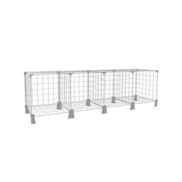 Imagem de Estante para Quarto Infantil 4 Nichos Horizontal Organizador de Livros