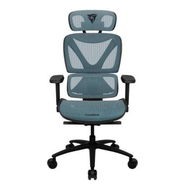Imagem de Cadeira Gamer Profissional XTC Chroma Thunderx3, Azul/Branco