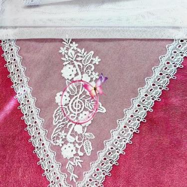 Imagem de VÉU CCB notas musicais clave de sol - Quadrado ou Redondo - - Padrao, 