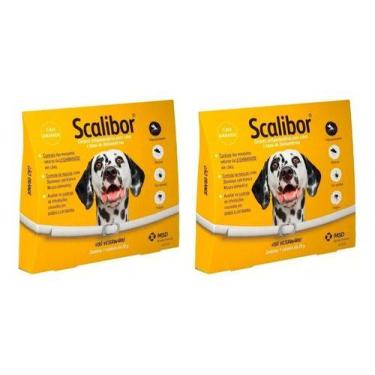 Imagem de 2 Coleiras Scalibor Leishmaniose Cachorro Grande  65cm Kit 2