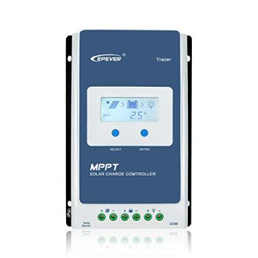 Imagem de EPEVER Controlador de carga MPPT 40A, 12V/24V Auto Work Max PV 100V Painel solar Regulador Controlador de carga com visor LCD Atualização de solo negativo para bateria de lítio selada com gel inundado (Tracer4210AN)