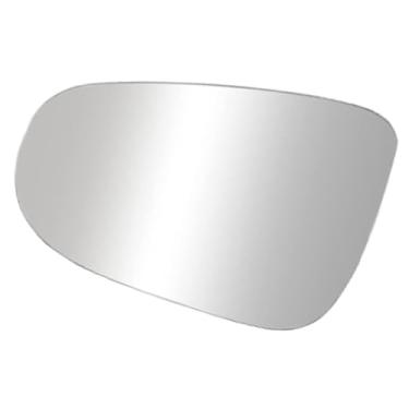 Imagem de Riloer Vidro espelhado lateral de substituição aquecido com placa traseira lado esquerdo do motorista, vidro branco, 2011-2014 compatível com VW Golf MK6 GTI, vidro retrovisor elétrico aquecido