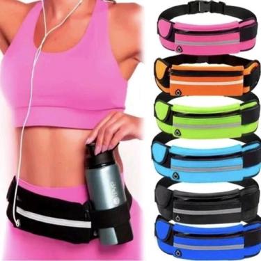 Imagem de Bolsa Pochete Colorida Unissex Esportiva Sem Volume Compacta Leve impe