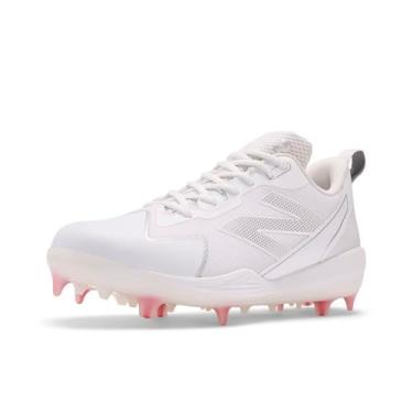 Imagem de New Balance FuelCell Romero Duo Comp Tênis de softbol feminino, branco/prata/branco, 12 Wide