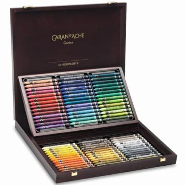 Imagem de Estojo Giz Aquarelável Caran d’ Ache Neocolor II 84 Cores Cx Madeira