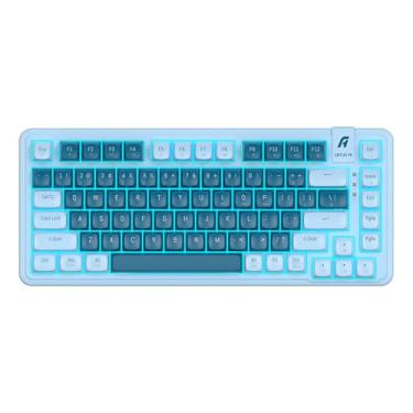 Imagem de Teclado Gamer Mecanico Aplus Cetus 75, TKL 75% Compacto, Switch Red Jerrzi, Construção Gasket, Iluminação Azul, Hot Swap, Anti-Ghosting, Macros, compatível com Windows/Mac