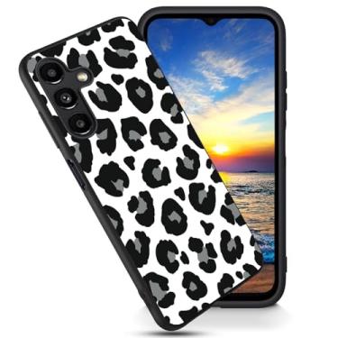 Imagem de FGDRFGRW Projetada para Galaxy A56 5G, capa ultrafina de TPU fosco macio, absorção de choque, capa protetora antiarranhões para Samsung Galaxy A56 5G de 6,7 polegadas, estampa de leopardo preto e