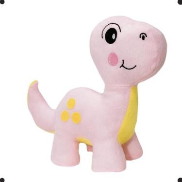 Imagem de Pelúcia Dinossauro 27cm  Tecido Velboa Brinquedo Fofo Aconchegante Men