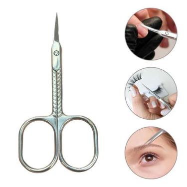 Imagem de Tesoura De Manicure De Aço Inoxidável Precisão Cutícula Unhas Cabelo -
