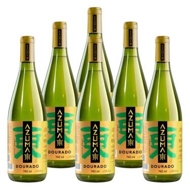 Imagem de Saquê Azuma Dourado Sake Seco 740ml 6 Unidades