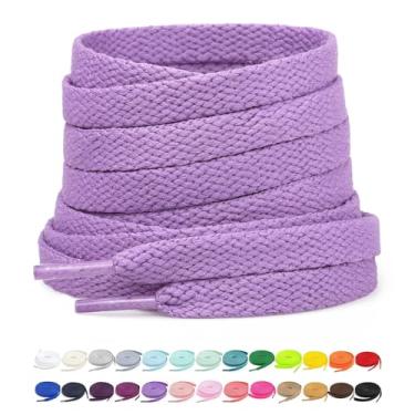 Imagem de Stepace [2 pares de cadarços planos para tênis 76.2 cm-182.9 cm comprimento 26 cores cadarços, Roxo claro, 36" inches (91 cm)