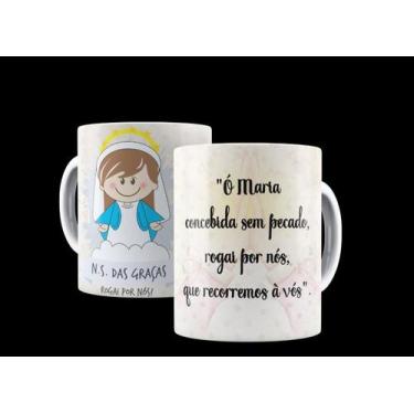 Imagem de Caneca Católica Ó Maria Concebida Sem Pecado - Villa Caneca