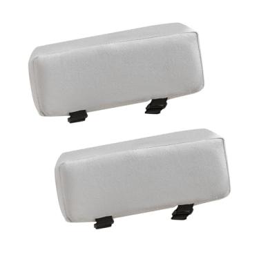 Imagem de IEUDNS Cadeira de cadeira de escritório Suporte de apoios de braço universal confortável e multiuso lavável macia, almofada de braço grossa para escritório, Cinza