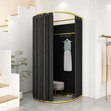 Imagem de Local de vestiário independente com cortinas de blecaute, perstaques instantâneos portáteis temporários simples, para loja de roupas, shopping center e escritório, proteção de privacidade