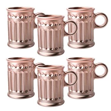Imagem de Jogo de 6 xicaras para cafe Coffee Time em cristal 85ml cor cobre