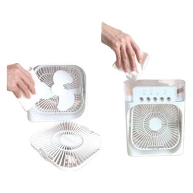 Imagem de Refrigerador De Ar Ventilador Umidificador Portátil Com Led Reservatório De Água Led Usb(Aleatório)