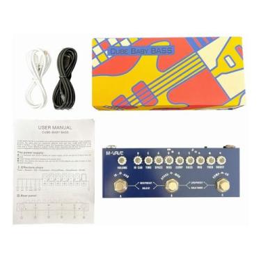 Imagem de Pedal Portátil Contra Baixo Multi Efeitos Simulação IR, M-Vave, Recarr