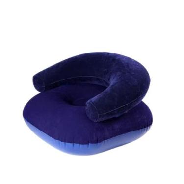 Imagem de Sofa cama casal inflavel 5 em 1 multifuncional poltrona dupla 300kg re