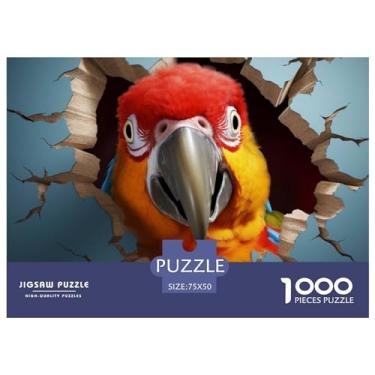 Imagem de Pássaro Adultos Divertido 1000 Peças Animal 3D Quebra-cabeça Decoração de Casa Brinquedo Alívio do Estresse Brinquedo Intelectual Jogo Educacional Desafio Educacional 1000 peças (75 x 50 cm)