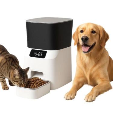 Imagem de Alimentador Automatico Racão Comedouro Gato Cachorro Pet 4,5L Intelige