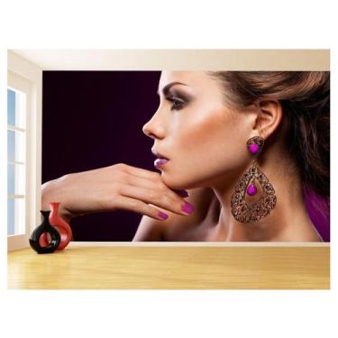 Imagem de Papel De Parede Salão De Beleza Maquiagem Make 3,5M Slb50 - Você Decor