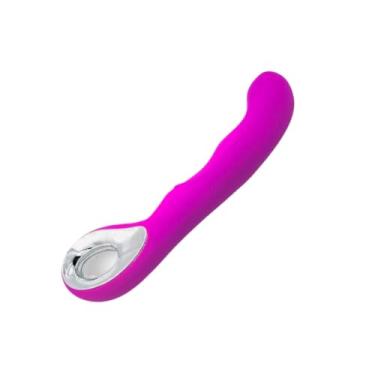 Imagem de Vibrador Estimulador Ponto G com 10 Modos de Vibração e Alça Metalizada com Toque Aveludado e Macio - Recarregável(Roxo)