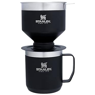 Imagem de Stanley Perfect Brew Conjunto para coar café com caneca de acampamento - filtro reutilizável - livre de BPA - cafeteira de aço inoxidável fácil de limpar - preto fosco