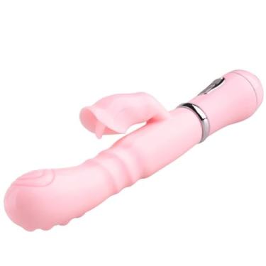 Imagem de Vibrador Recarregável Estimulador de Clitóris Língua Ponto G Oral Vagina(MODELO PILHA)