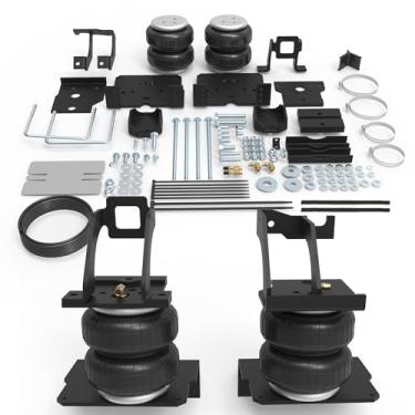 Imagem de Kit de suspensão de airbags para Ford F450WD 2011-2014, Ford F350WD 2011-2016, Ford F250WD 2011-2016, capacidade de nivelamento de carga de 2,268 kg, linha de ar, suporte de montagem, válvula