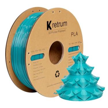 Imagem de Kretrum Filamento PLA 1,75 mm, filamentos de impressora 3D, recargas de carretéis de papelão, 1 kg, amplamente compatível com a maioria das impressoras 3D FDM, compatível com ELEGOO Anycubic