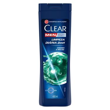 Imagem de Shampoo Anticaspa Clear Men Limpeza Diária 2 em 1 400ml