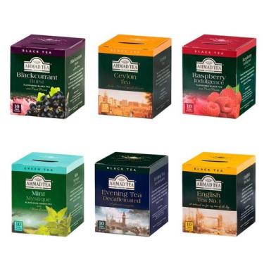 Imagem de Kit 6 Chá Importado Ahmad Tea London Sabores 20 Gr