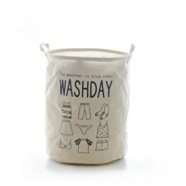 Imagem de Cesto De Roupa Suja Organizador de Brinquedos Dobrável(Washday)