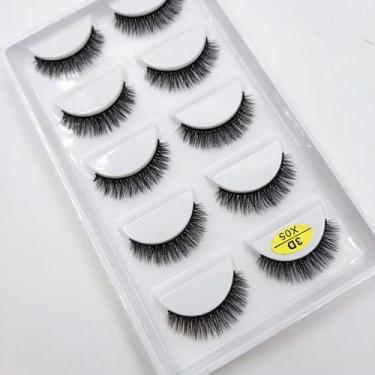 Imagem de Cartela De Cílios Postiços 5 Pares X05 - Cílios das Divas
