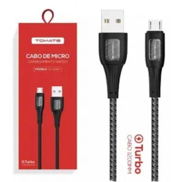 Imagem de Cabo de Dados USB para V8 Turbo 1.2M 5V 2.4A - Tomate TC-203M