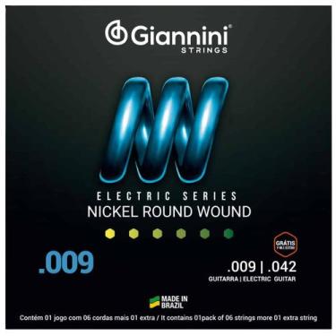 Imagem de Jogo De Cordas Giannini Guitarra Niquel 09 GEEGST9