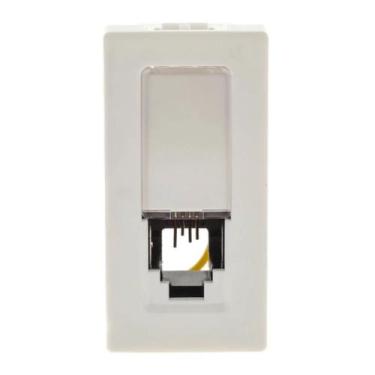 Imagem de Módulo Tomada Rj11 4 Fios Branco Pial plus+ 615010BC