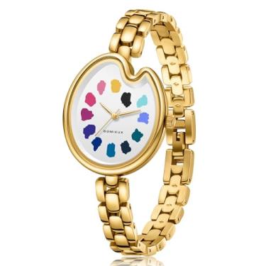 Imagem de NN BEN NEVIS Relógios dourados femininos delicados e pequenos com pulseira de aço inoxidável, relógio casual moderno de quartzo à prova d'água, presente de aniversário de casamento de Natal, 01 - ouro